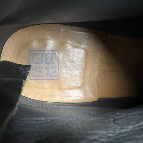 Moma Design Leather‎ Black Ankle Boots Block Heel Made in Italy Size 37 - Picture 10 of 13